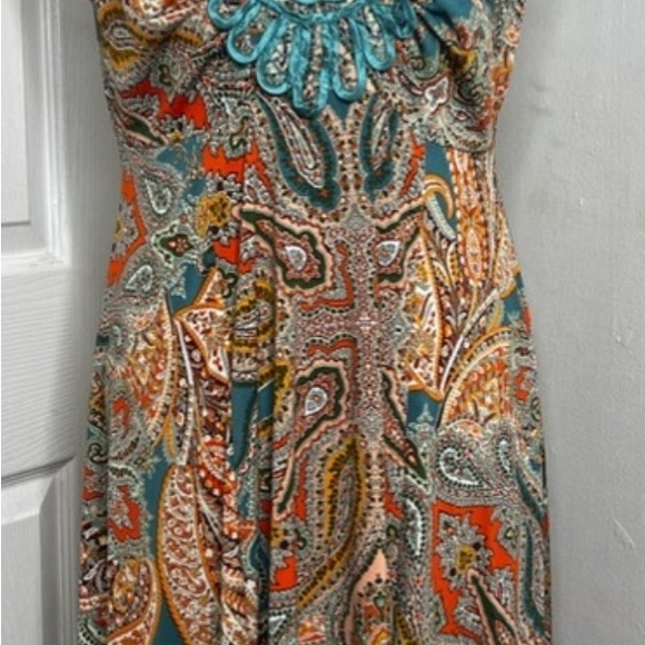 One World Dress For Women Medium Pre Owned In Excellent Condition Paisley Print - Picture 7 of 7